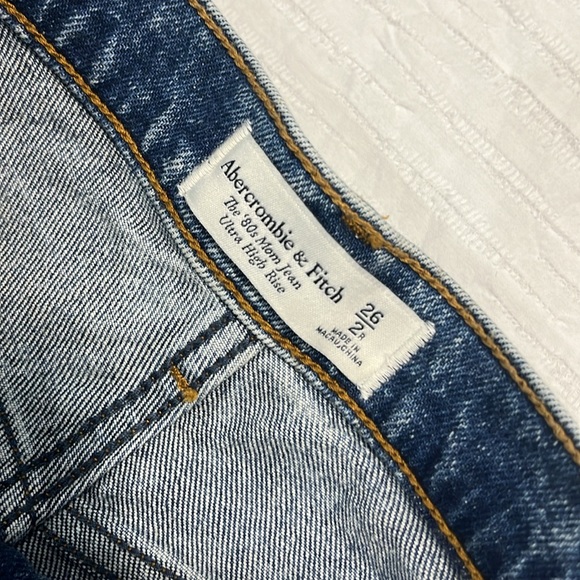 Abercrombie and Fitch the 80s mom Jean ultra high-rise size 26/2 regular blue - Picture 7 of 11